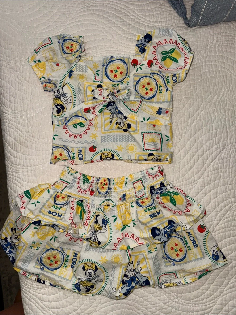 Minnie/Mickey Two-Piece Top & Skirt Set -  3T BUT Fits like 2T!!